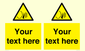 Custom warning sudden loud noise